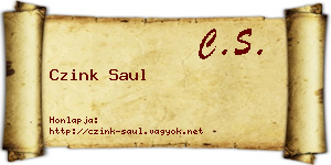 Czink Saul névjegykártya